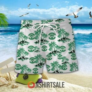 Hibernian FC SPFL Hawaiian Shirt and Shorts Set Tropical Soccer Fan Apparel 2