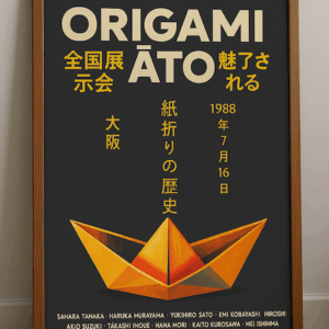 Japanese Paper Boat Exhibition Print Poster Modern Wall Decor for Asian Art 2