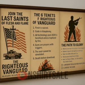 Join the Last Saints of Flesh and Flame Framed Poster Retro Propaganda Art Print for Wall Decor 2