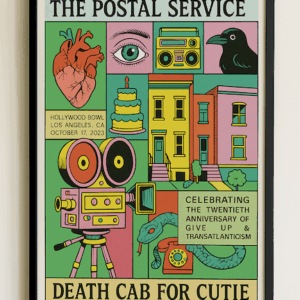 The Postal Service Death Cab For Cutie 20th Anniversary Concert Poster 2
