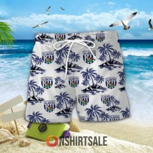 West Bromwich Albion Summer Hawaiian Shirt and Shorts Set Tropical Football Beach Outfit for Men 2