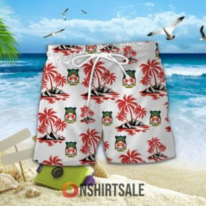 Wrexham AFC Summer Hawaiian Shirt and Shorts Set Tropical Soccer Beach Outfit For Fans 2