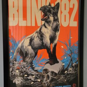 Blink-182 Concert Poster, St. Paul Xcel Energy Center 2023 Tour Print with Framed Art