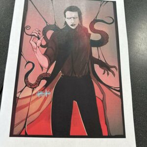 Dark Gothic Tentacle Art Print, Mysterious Male Character Illustration, Horror Fantasy Wall Decor