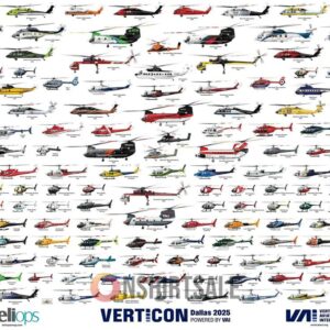 Helicopter Identification Poster VERTICON 2025 Vertical Aviation Chart