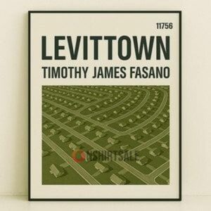 Levittown Art Print by Timothy James Fasano Mid Century Suburbia Poster, Modern Minimalist Architecture Wall Decor