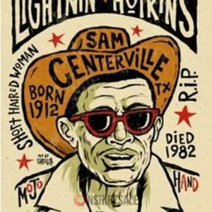 Lightnin’ Hopkins Poster, Texas Blues Legend Sam Centerville Artwork