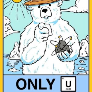 Polar Bear Climate Change Poster, Melty Bear Urges Action to Prevent Global Warming