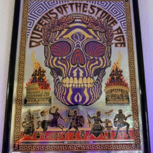 Queens of the Stone Age Poster, 2023 The Forum Concert Limited Edition Psychedelic Skull Art