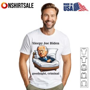 Sleepy Joe Biden Funny T-Shirt, Political Satire Cartoon Meme Tee for Humor Fans