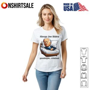 Sleepy Joe Biden Funny T Shirt Political Satire Cartoon Meme Tee for Humor Fans 2