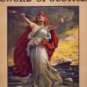 Take Up the Sword of Justice WWI Propaganda Poster, Vintage British War Recruitment Art Print