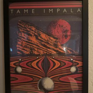 Tame Impala Red Rocks 2016 Concert Poster, Psychedelic Art Print – Limited Edition Wall Decor